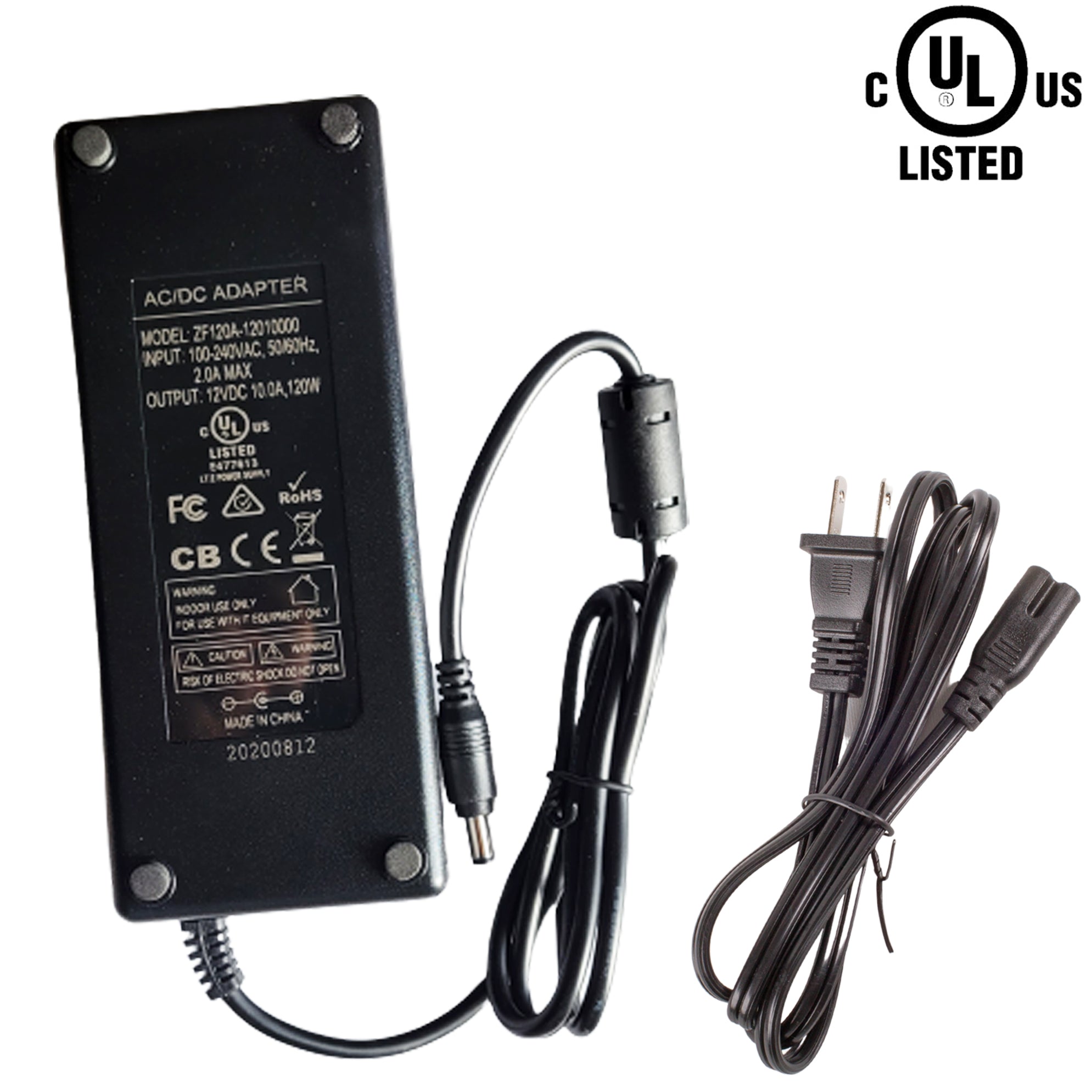 12v 10Amps 120w UL Power Supply AC adapter