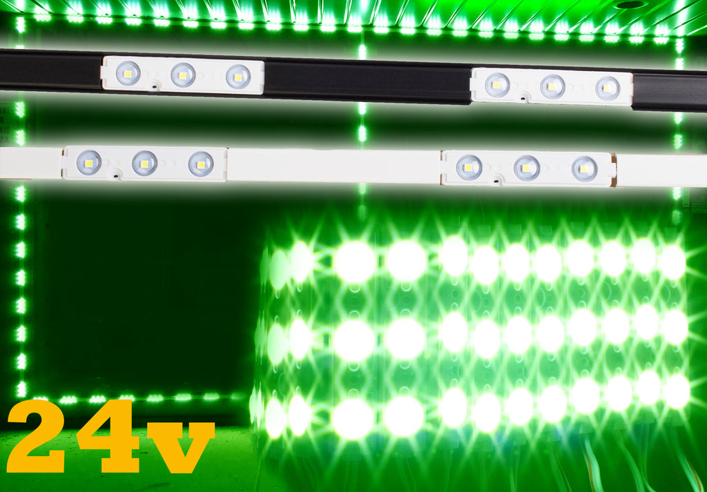 24v Storefront LED track + Green Z3030 Super Bright LED Light