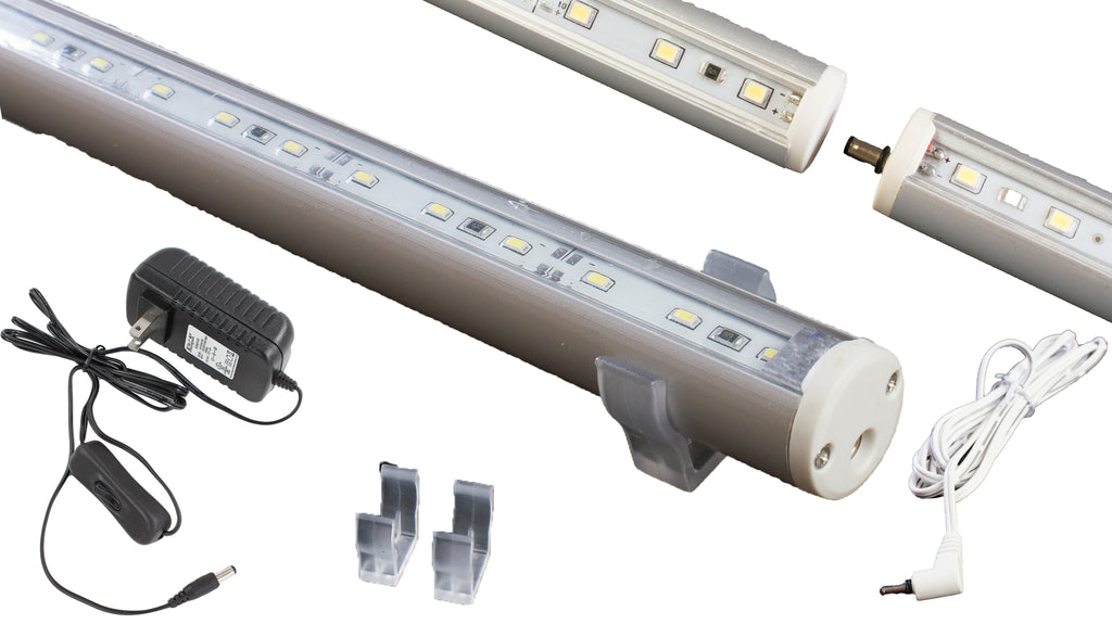 74 inches (28" + 28" + 18" linked) White C3014 LED light with UL power supply