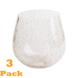 3 Pack crackle glass globe shade for light fixture