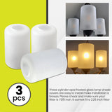 3 Pack frosted seeded cylinder glass shade for light fixture