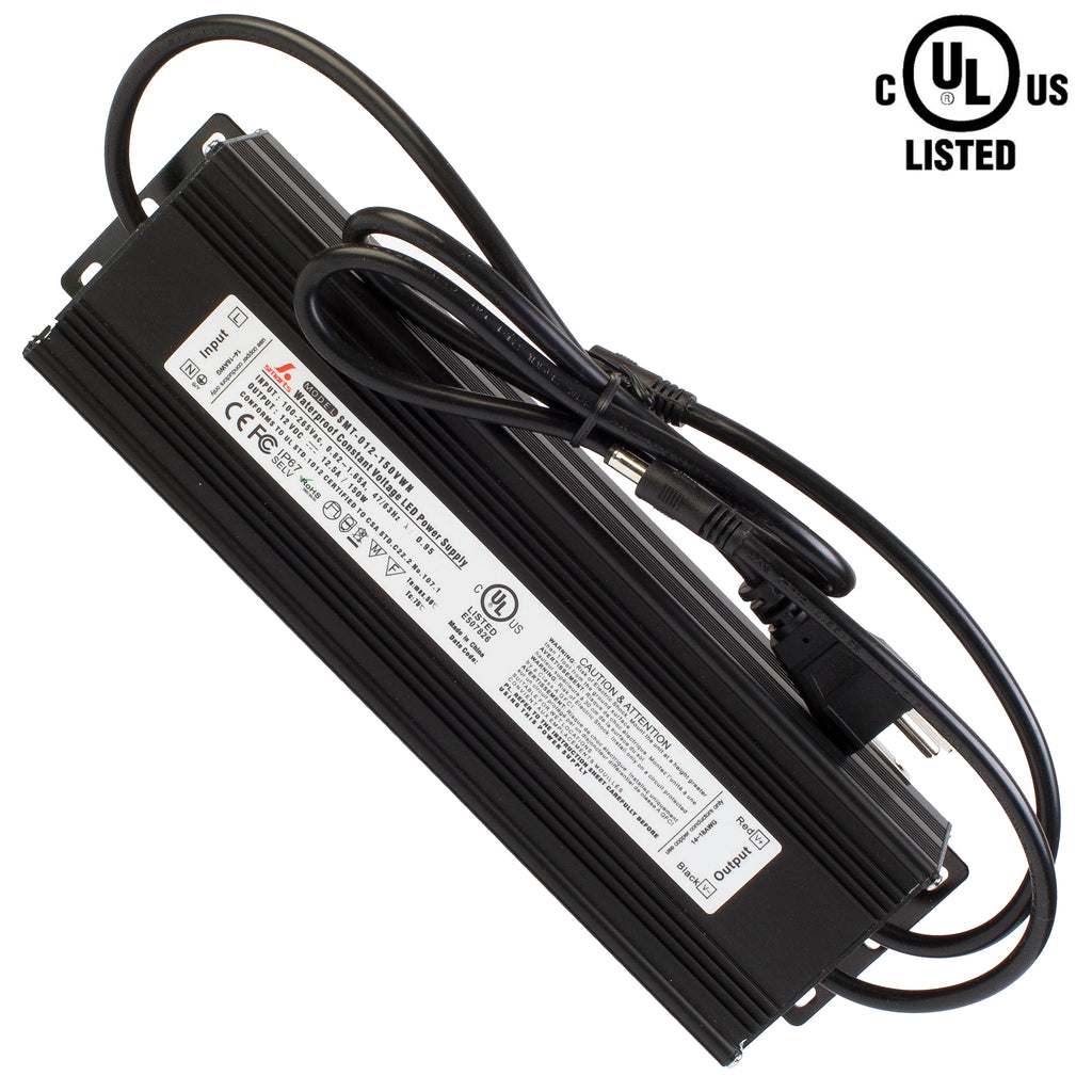 HB 24v 12.5A 300W Waterproof LED Power Supply Driver With AC Plug - ETL Listed