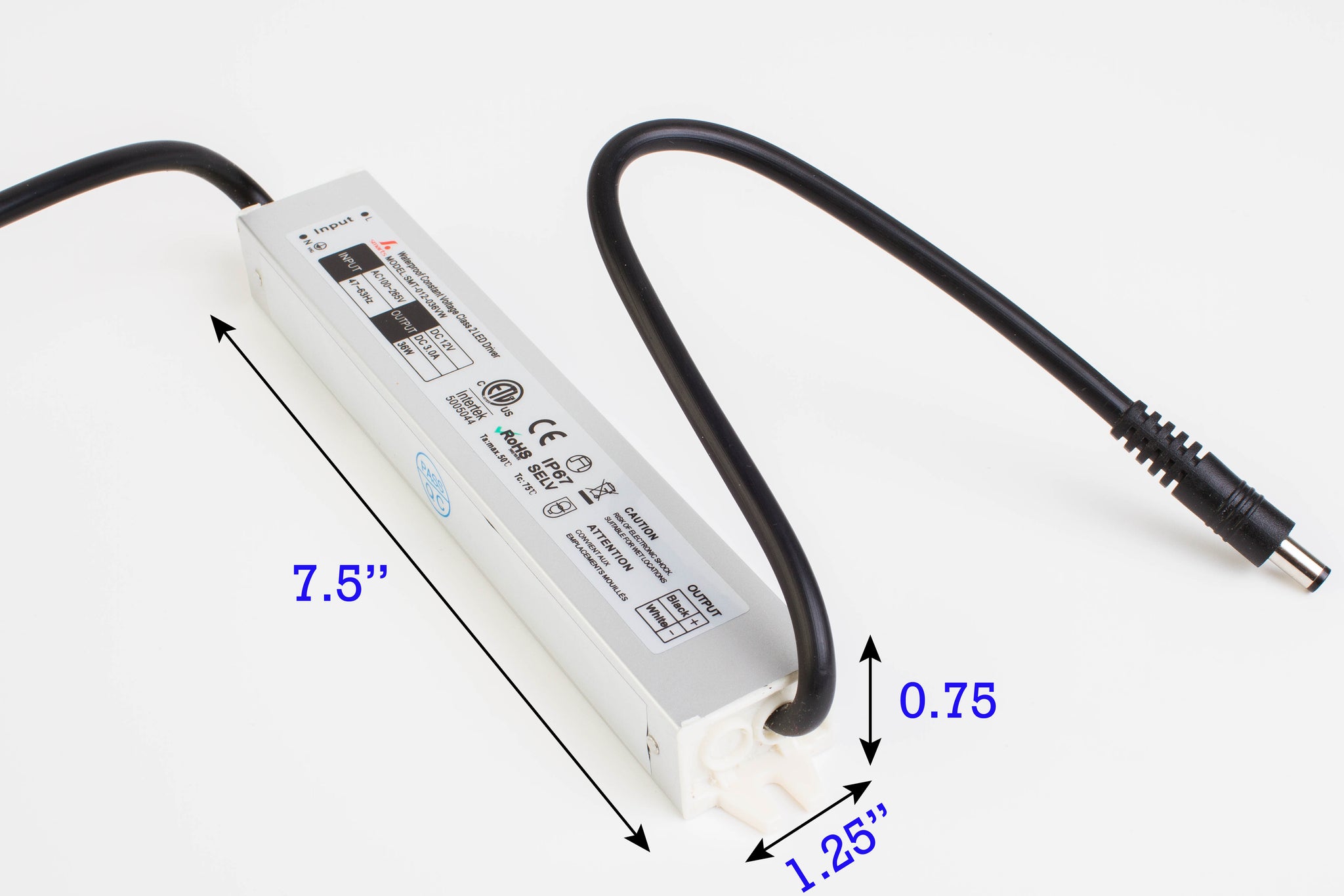 Transformateur constant voltage IP67 24V 12W pour FEL-059 (360°) 