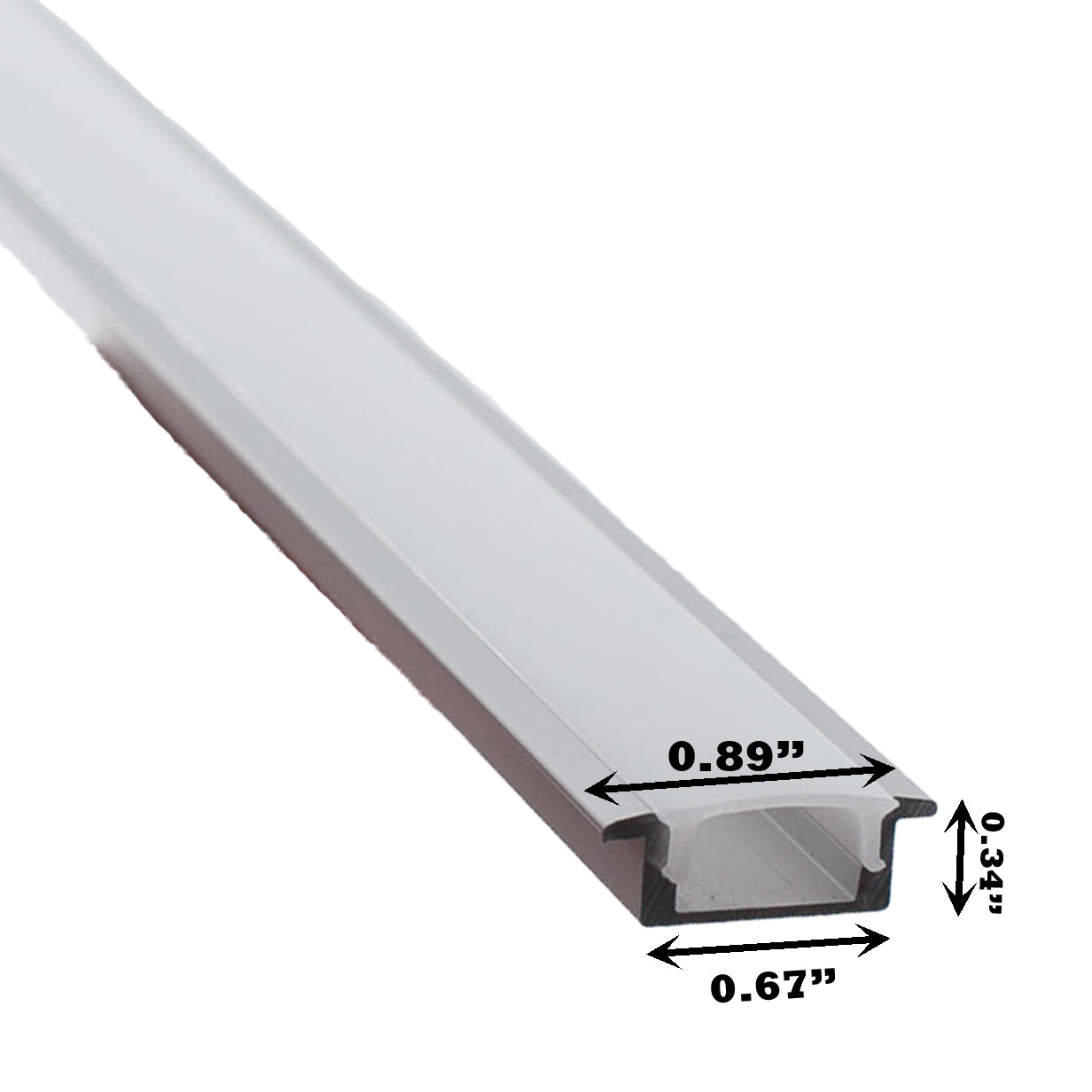 Shallow recessed LED Strip light channel