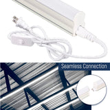 4pcs 4ft 20watt frosted integrated LED Tube with Link cable and power cable package