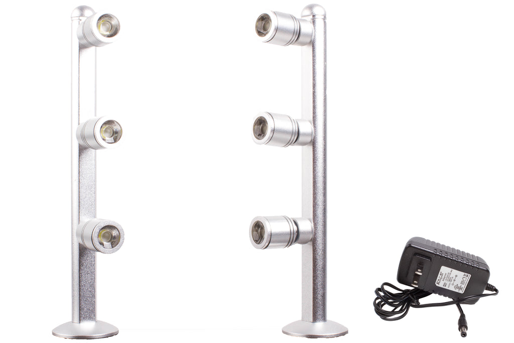 Jewelry LED Pole light model FY-53M 8 Inches silver