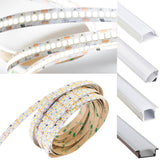 24v Ultra Premium Super Bright Series CRI 95 6000k Pure white color LED strip light + Aluminum Channel