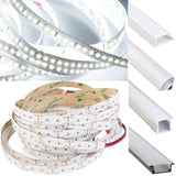 24v 2216 Series CRI 90 6000k Natural white color LED strip light + Aluminum Channel